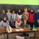 Womanempowerment Marokko Vrijwilligerswerk groep voor het schoolbord