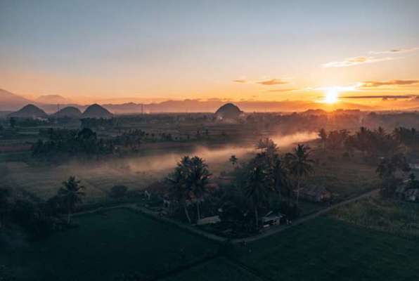 Highlight of Sumatra zonsopgang