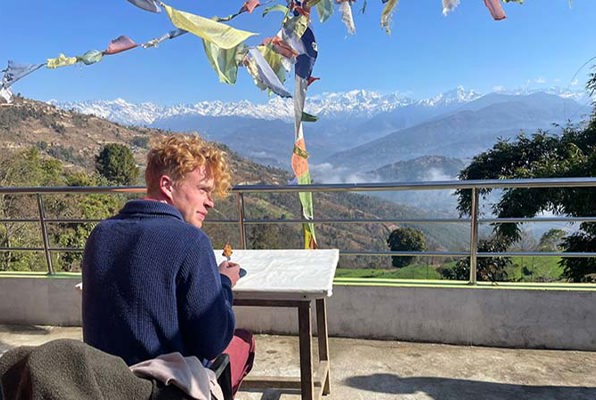 Vrijwilligerswerk Nepal community project uitzicht vanaf het vrijwilligershuis