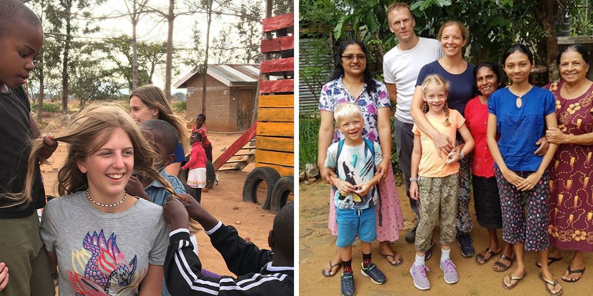 Gezin vrijwilligerswerk vrijwilligerswerk