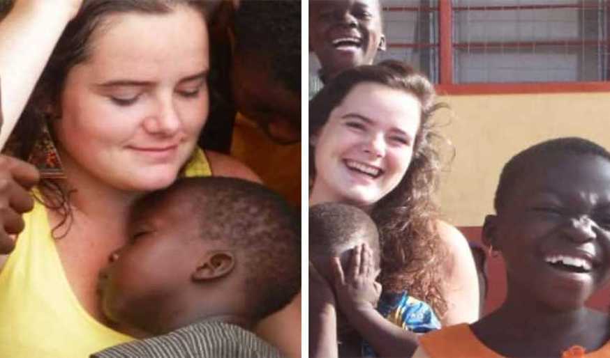 Sofie vrijwilliger Ghana met de kinderen!