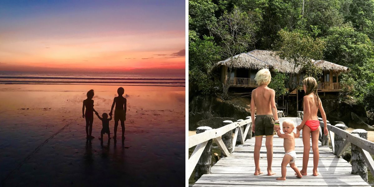 Gezin vrijwilligerswerk Sumatra