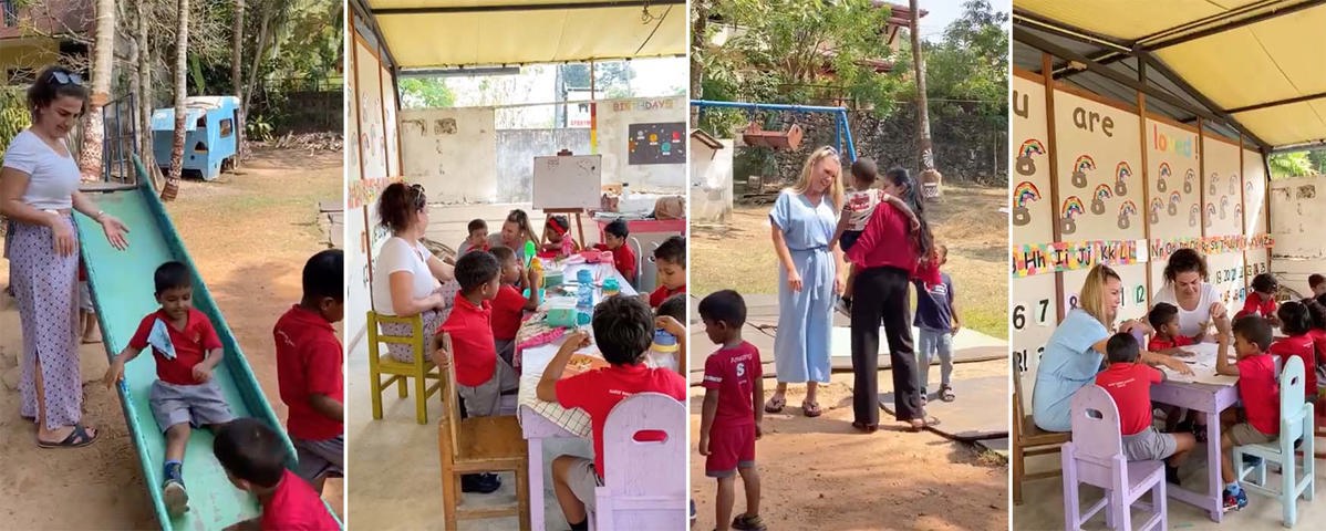 Vrijwilligerswerk kleuterschool Sri Lanka aantal foto's