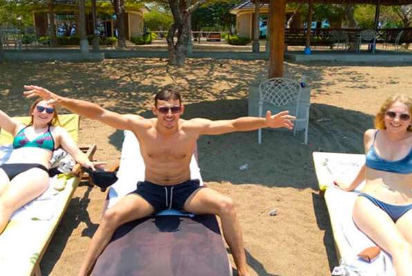 Lake Malawi blij op het strand