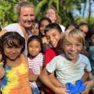 Met de groep kinderen Community Project Costa Rica